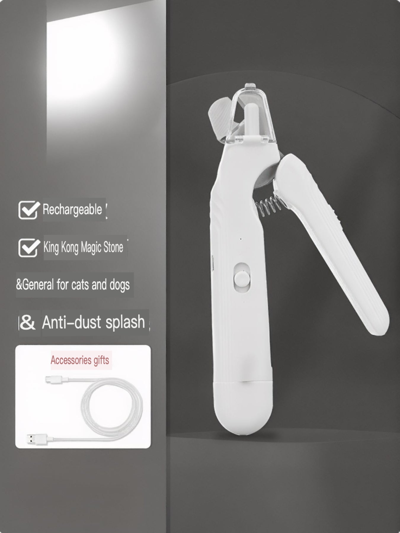 Painless Electric Pet Nail Grinder – Quiet & Safe for Dogs and Cats