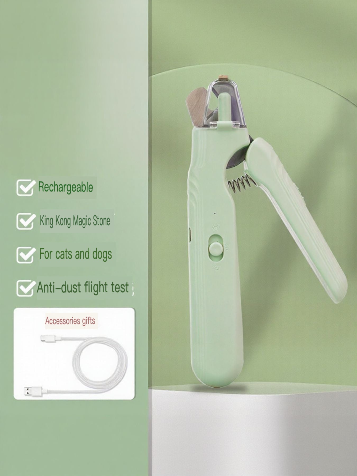 Painless Electric Pet Nail Grinder – Quiet & Safe for Dogs and Cats